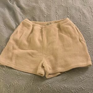 na nin cream 100% cotton shorts